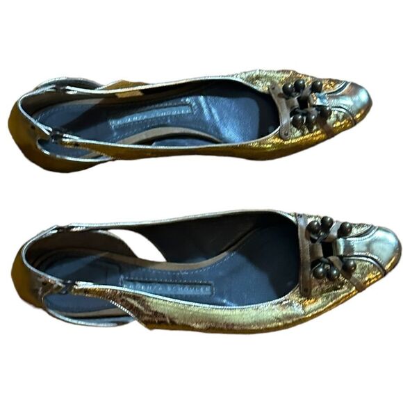 Proenza Schoulder Gold Flats Size 37 - Picture 1 of 10